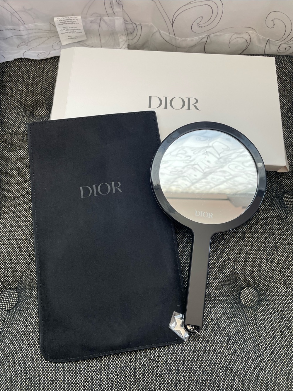 VIP Dior Black Gloss Hand Mirror with Logo last item